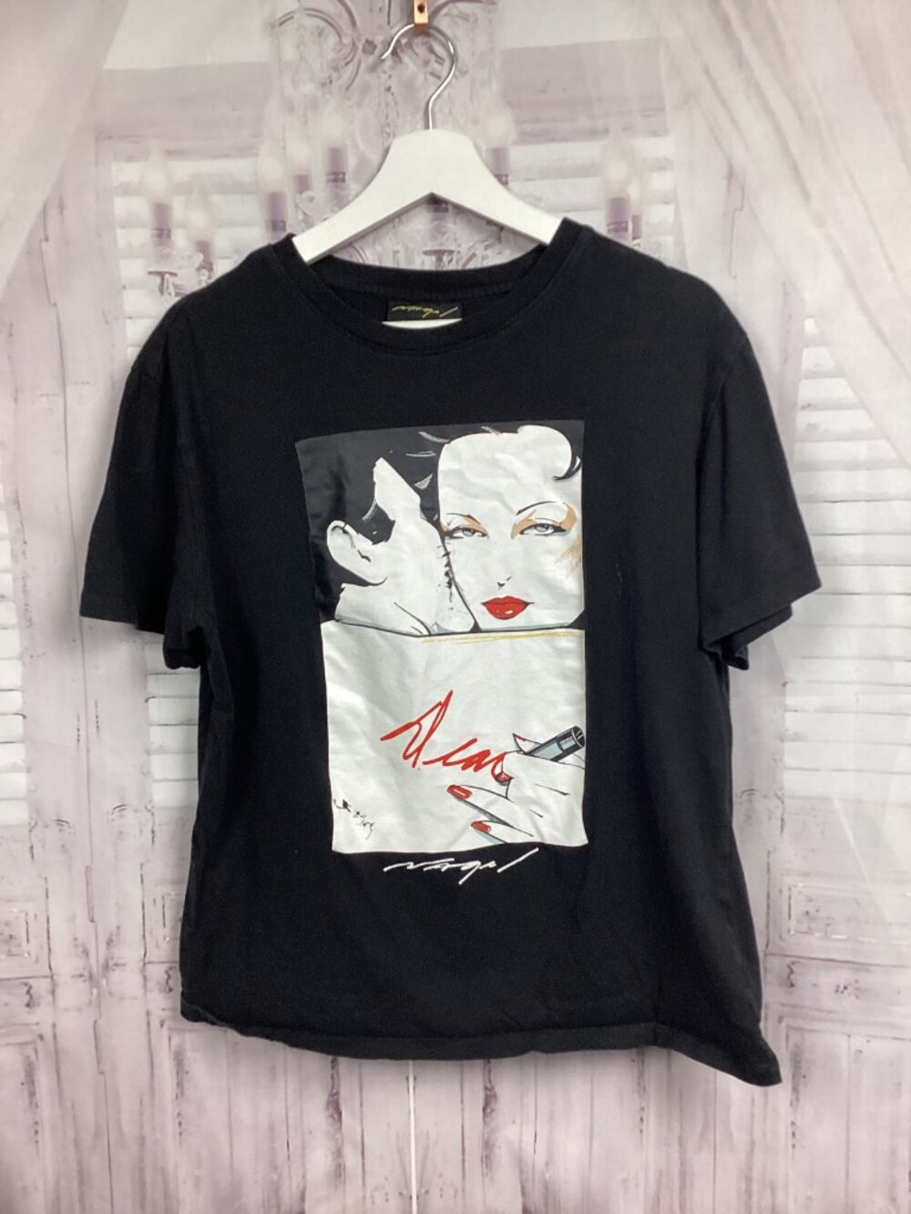 Forever 21 Patrick Nagel Black Tee M - Picture 5 of 5